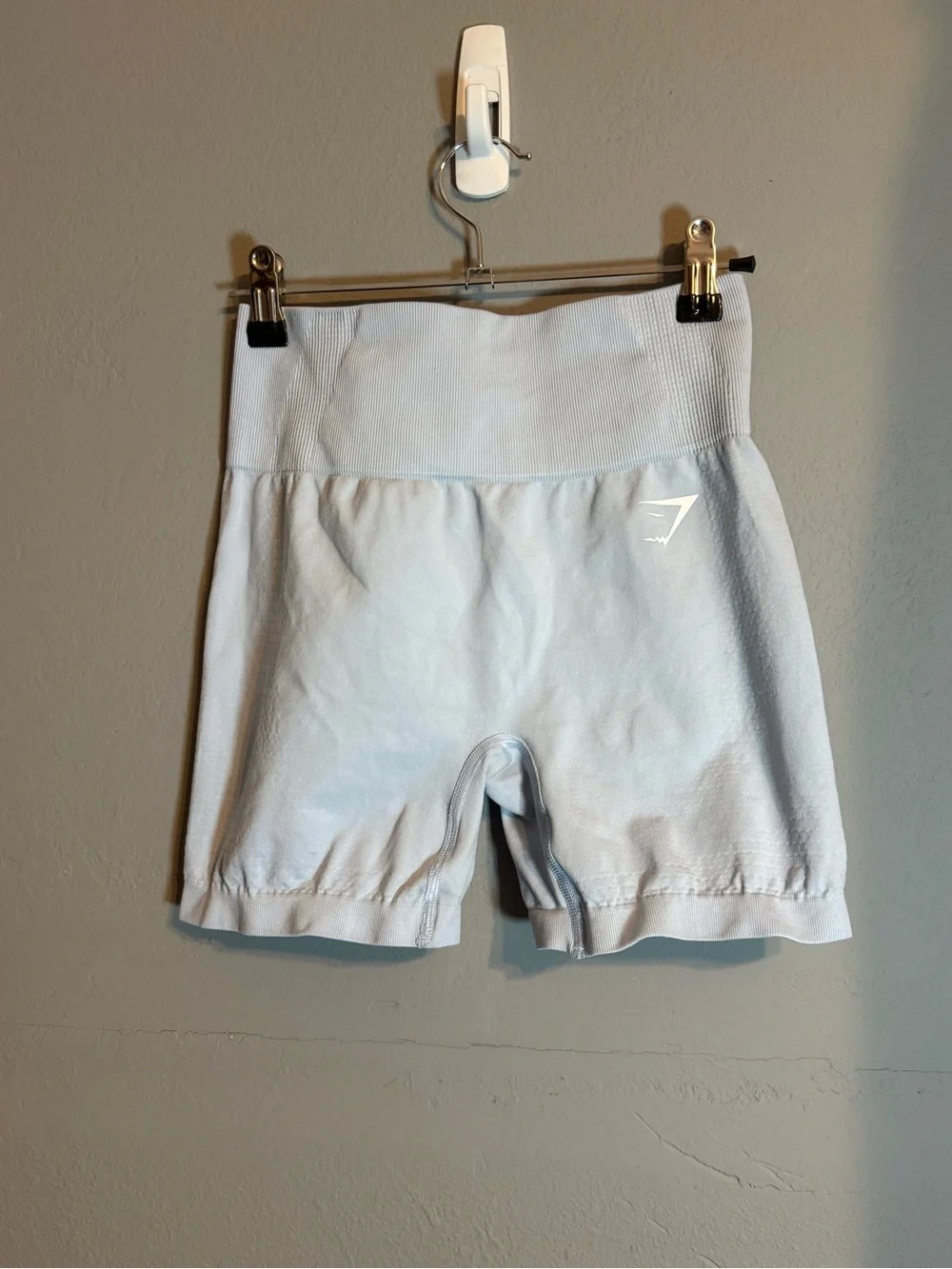 Gymshark Pale Blue High-Waist Seamless Bike Shorts